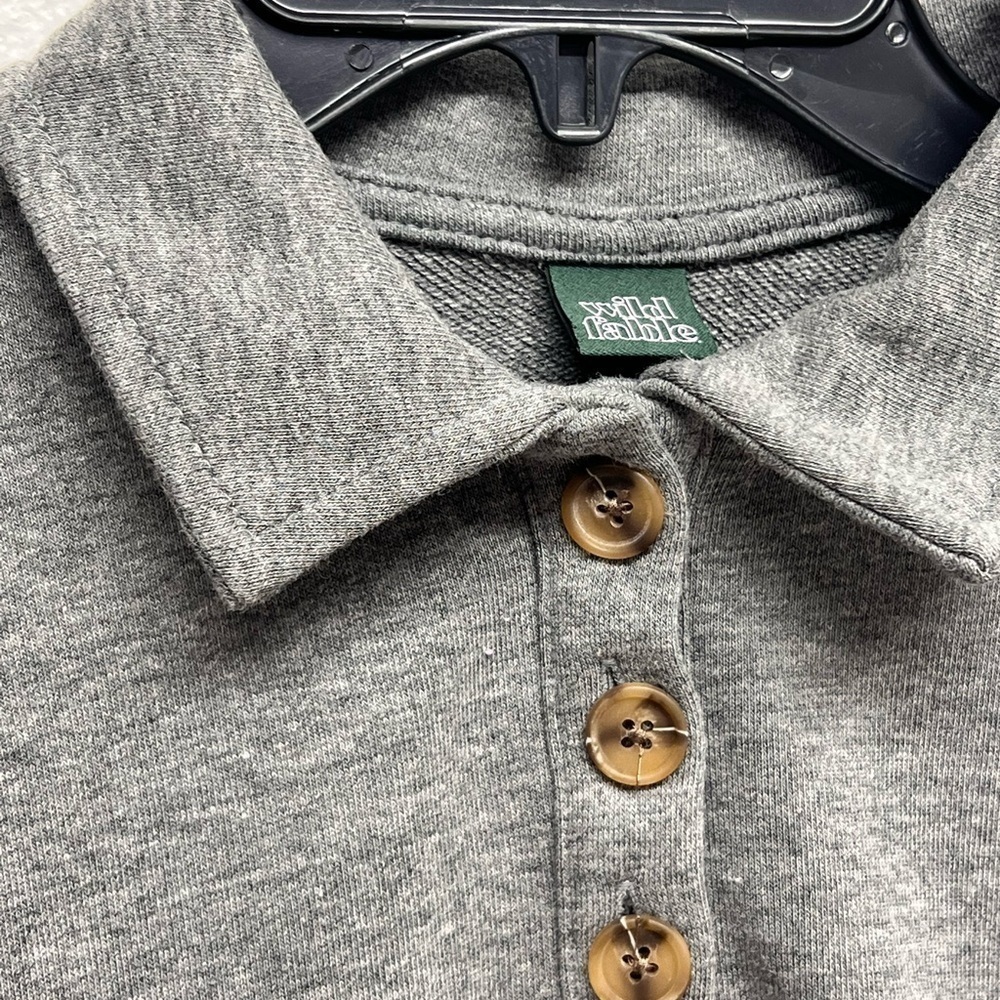 WILD Fable Polo Cropped Sweatshirt XS - Picture 3 of 8